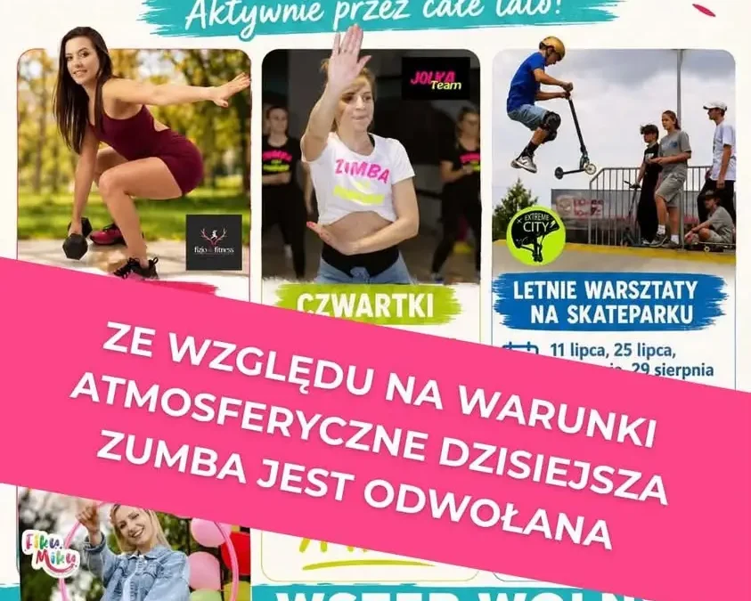 Letnie warsztaty na skateparku w Brzesku – odwołany trening z powodu pogody
