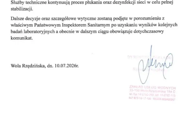 Poprawa jakości wody w Strzelcach Wielkich – nadal obowiązują zalecenia