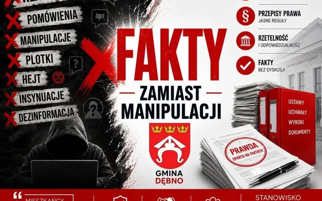Wójt Gminy Dębno odpowiada na zarzuty anonimowego portalu