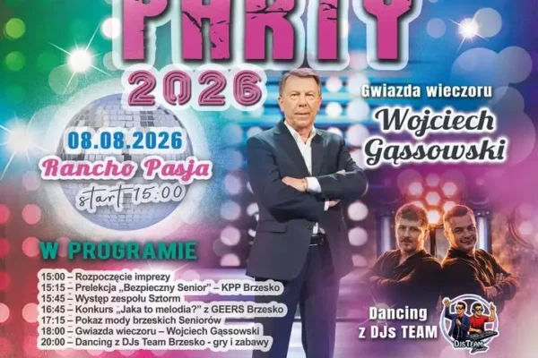 Senior Party 2026 w Brzesku: Wojciech Gąssowski gwiazdą wieczoru