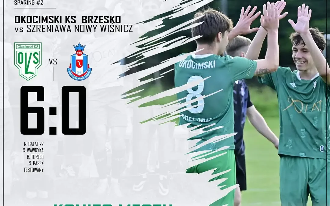 Okocimski Brzesko rozgromił Szreniawę 6:0 w drugim sparingu