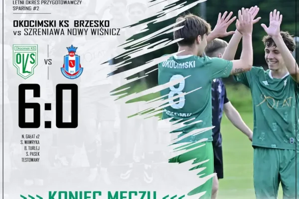 Okocimski Brzesko rozgromił Szreniawę 6:0 w drugim sparingu