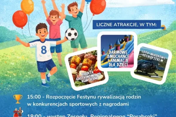 Festyn Rodzinny na Sportowo w Dębnie – 2 sierpnia 2026