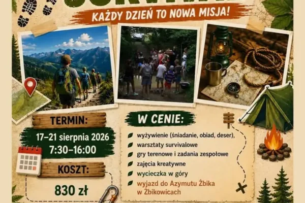 Letnia przygoda w Gnojniku: półkolonia „Misja Survival” dla dzieci