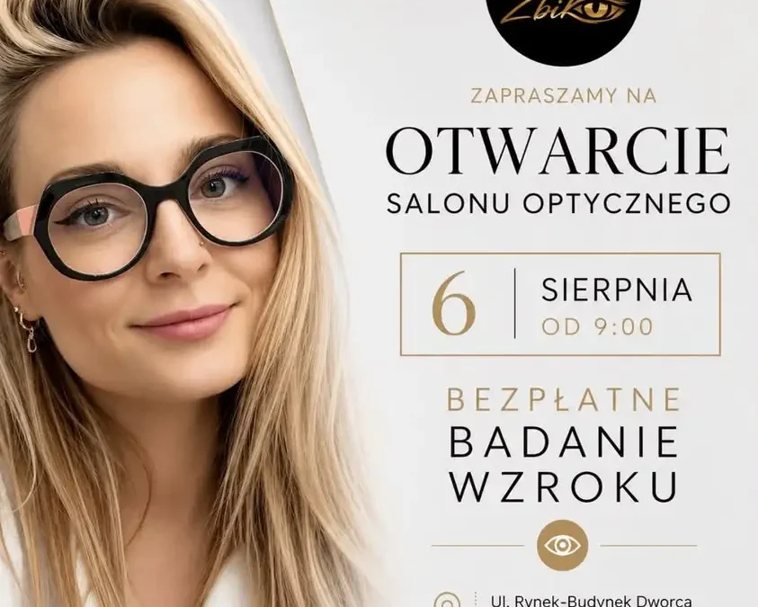 Optyk Żbik otwiera salon w Szczurowej – bezpłatne badania wzroku od 6 sierpnia