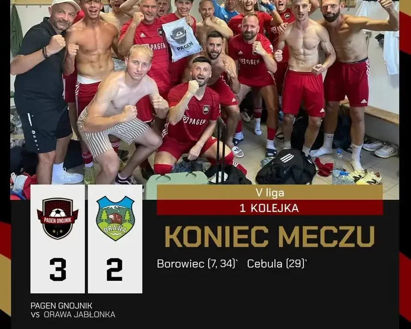 Pagen Gnojnik wygrywa 3:2 z Orawą Jabłonka w emocjonującym meczu V ligi