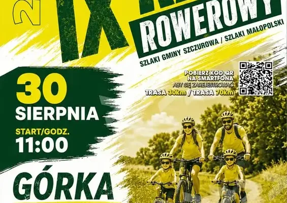 IX Rajd Rowerowy „100 kilometrów wolności” w Gminie Szczurowa – 30 sierpnia 2026