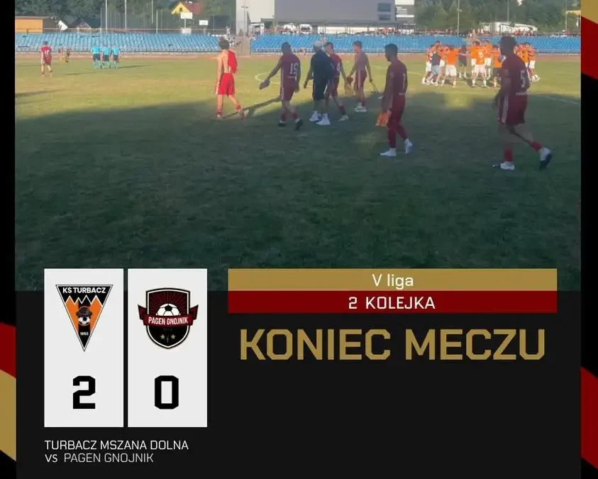 Turbacz Mszana Dolna pokonał Pagen Gnojnik 2:0 w V lidze