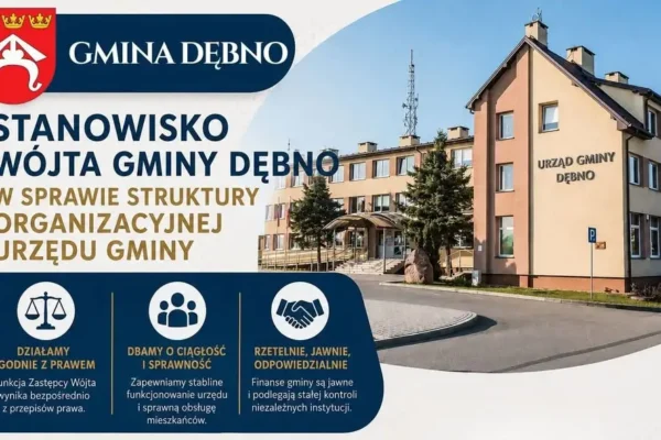 Wójt Gminy Dębno odpowiada na zarzuty dotyczące struktury urzędu