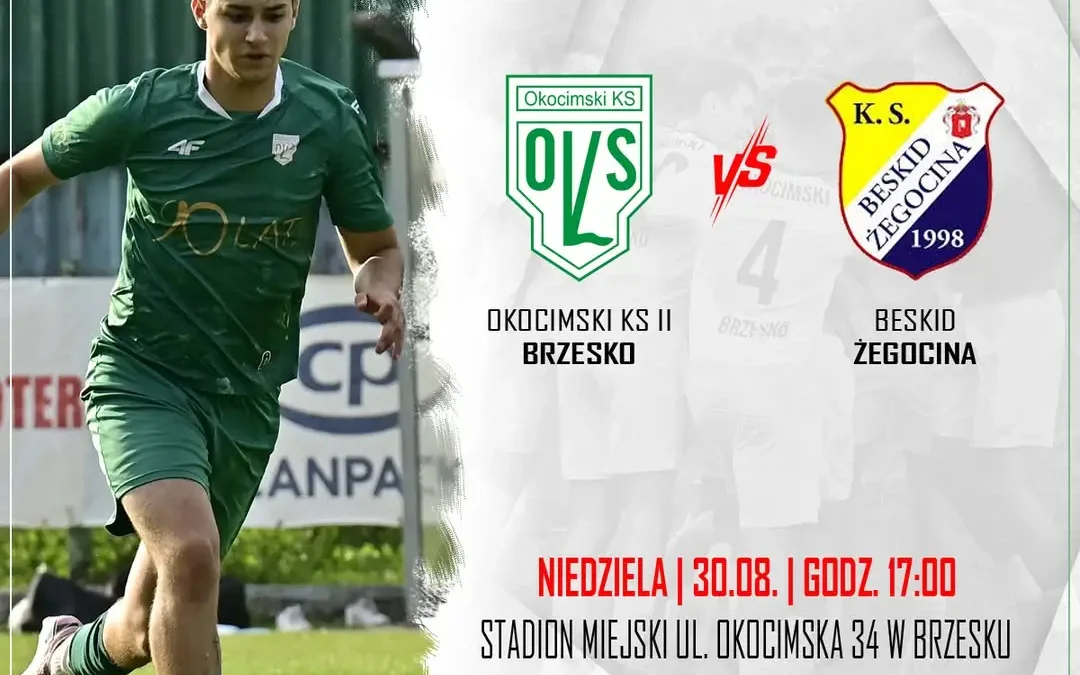 Okocimski Brzesko II podejmie Beskid Żegocina w 3. kolejce Klasy Okręgowej