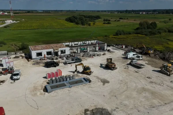 Postęp prac przy budowie PSZOK w Szczurowej – inwestycja za blisko 8 mln zł
