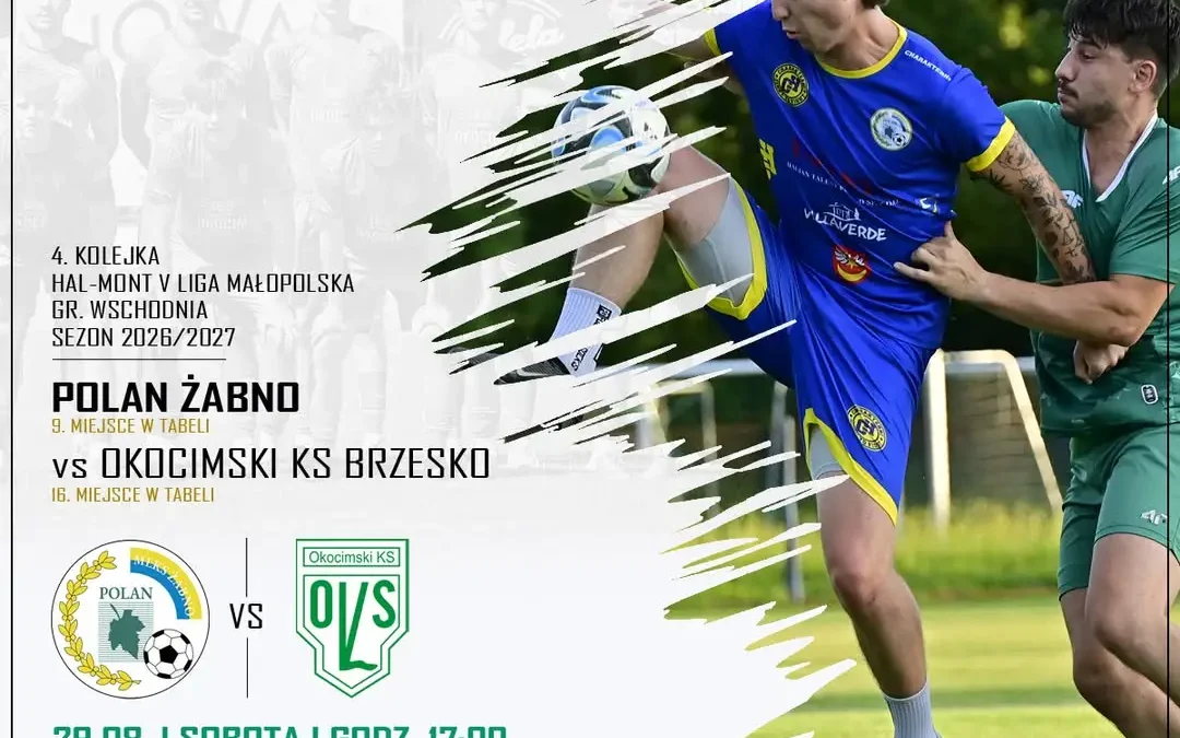 Okocimski Brzesko powalczy o pierwsze punkty w meczu z Polanem Żabno