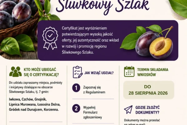 Rusza nabór wniosków o Certyfikat Marki Lokalnej Śliwkowy Szlak