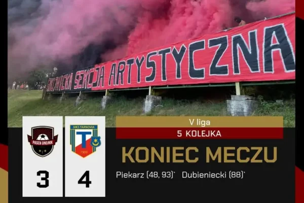 Pagen Gnojnik przegrywa z Tarnovią 3:4 po emocjonującym meczu