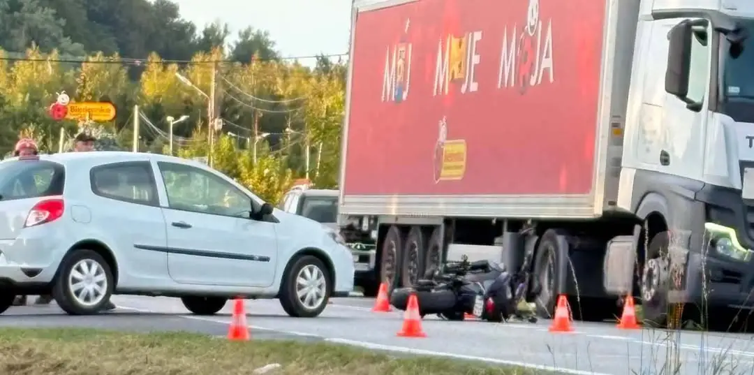 Wypadek motocyklisty na DK75 w Czchowie – utrudnienia w ruchu