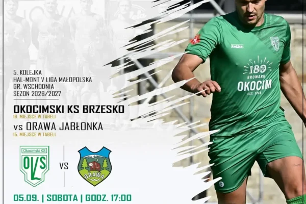 Okocimski Brzesko walczy o pierwsze punkty w meczu z Orawą Jabłonka