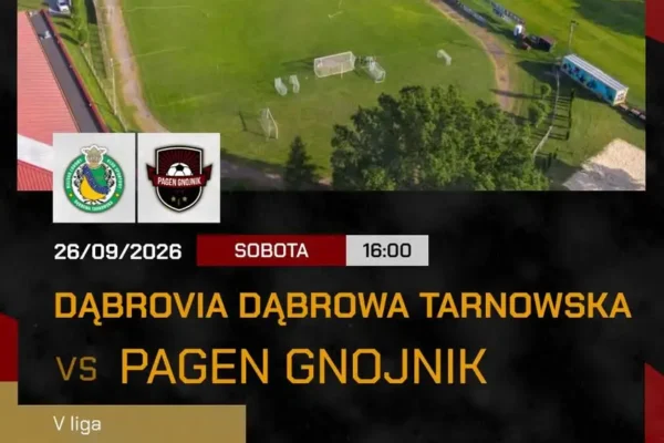 Pagen Gnojnik zagra w Dąbrowie Tarnowskiej. Stawką meczu walka o punkty