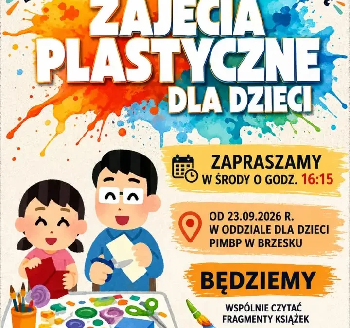 Zajęcia plastyczne i Mały Globtroter w bibliotece w Brzesku – start po wakacjach
