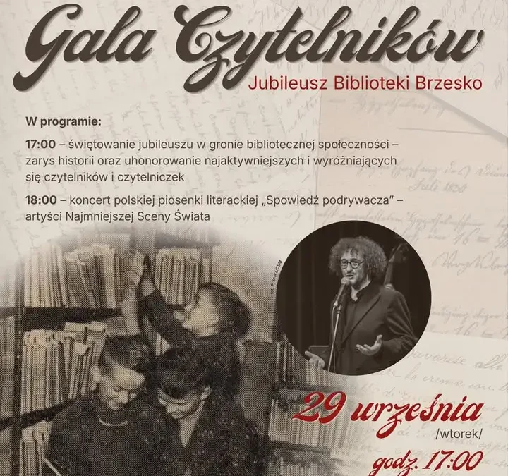 Biblioteka w Brzesku świętuje 80-lecie. Gala Czytelników i koncert na żywo