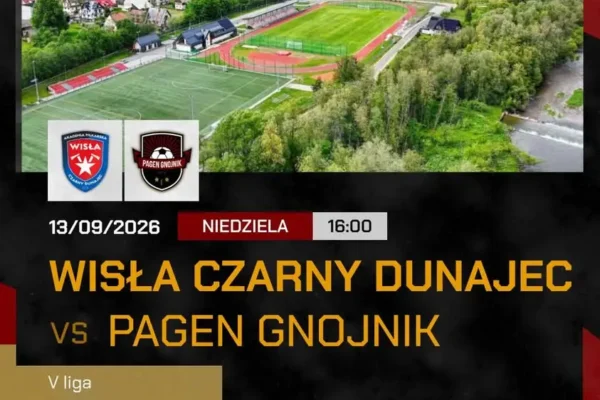 Pagen Gnojnik zagra z liderem V ligi – Wisłą Czarny Dunajec