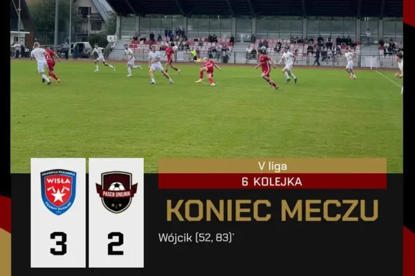 Wisła Czarny Dunajec pokonuje Pagen Gnojnik 3:2 w emocjonującym meczu V ligi
