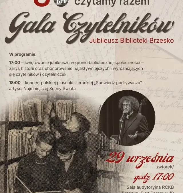 Biblioteka w Brzesku obchodzi 80-lecie. Gala Czytelników i koncert już 29 września