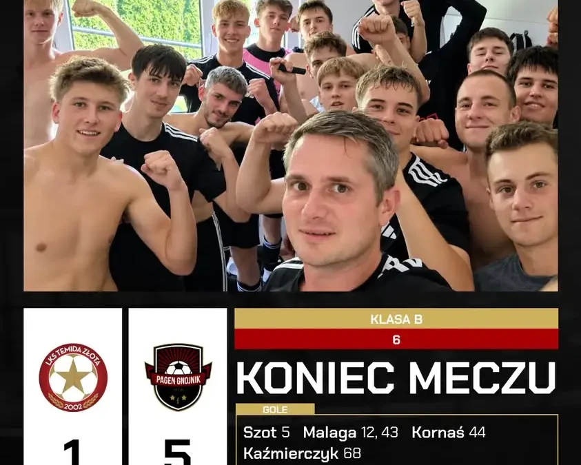 Pagen II Gnojnik rozbił Temidę Złota 5:1. Trzynastu młodzieżowców w składzie!