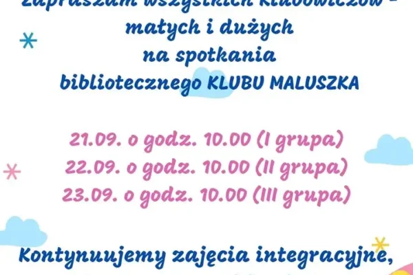 Klub Maluszka w Brzesku zaprasza na zajęcia integracyjne