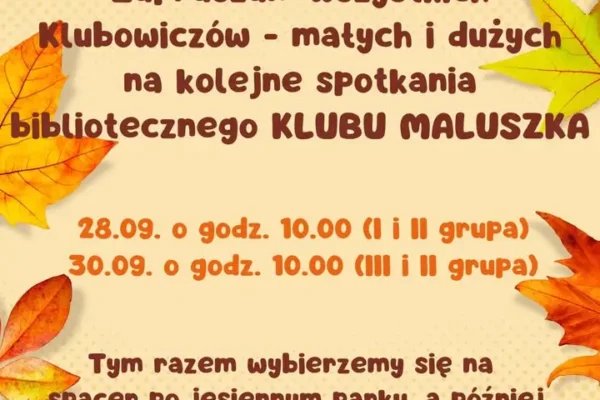 Klub Maluszka w Brzesku: jesienne zajęcia dla najmłodszych