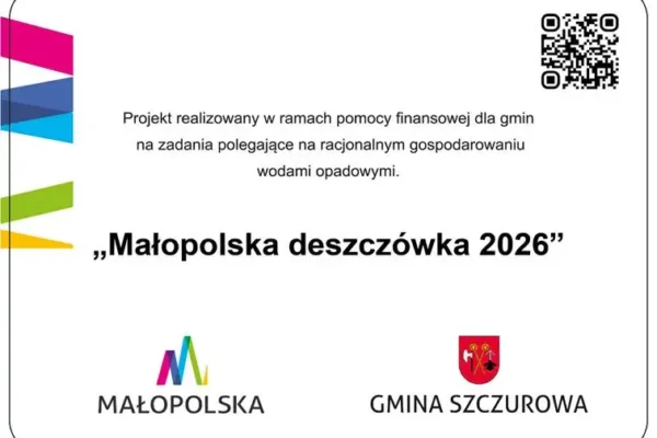 Gmina Szczurowa zakończyła projekt „Małopolska Deszczówka 2026”