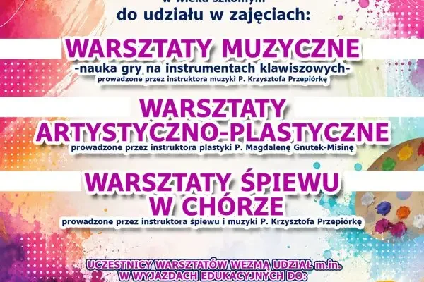 Rusza projekt „Tworzymy przestrzeń twórczą” – zapisy na warsztaty w Szczurowej