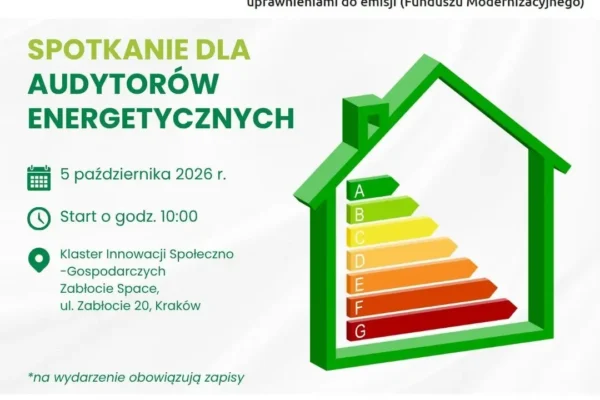 Bezpłatne szkolenie dla audytorów energetycznych w Krakowie