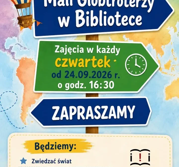 Mali Globtroterzy w Bibliotece w Brzesku – zajęcia dla dzieci w każdy czwartek