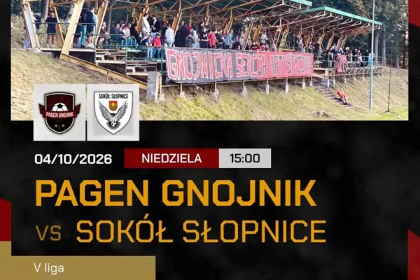 Pagen Gnojnik podejmie Sokół Słopnice. Mecz V ligi już w niedzielę