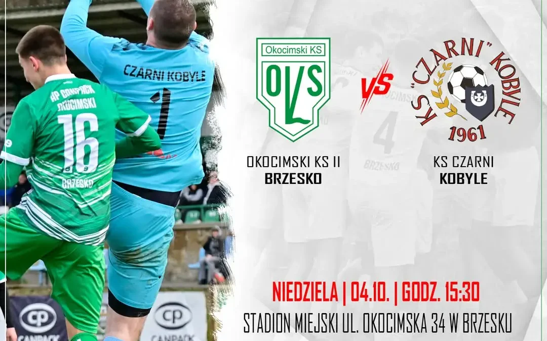 Okocimski Brzesko II kontra Czarni Kobyle – 8. kolejka klasy okręgowej w niedzielę