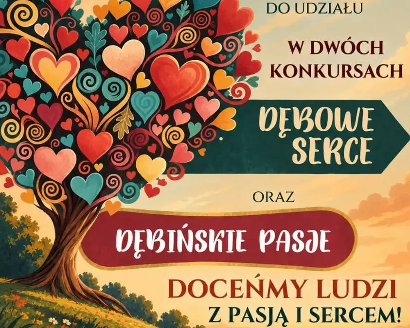 Gmina Dębno szuka kandydatów do nagród „Dębowe Serce” i „Dębińskie Pasje”