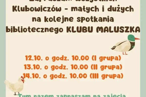 Biblioteka w Brzesku zaprasza dzieci na zajęcia o zwierzętach z wiejskiego podwórka