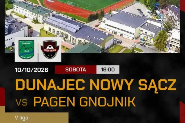 Pagen Gnojnik zagra w Nowym Sączu z Dunajcem w meczu V ligi