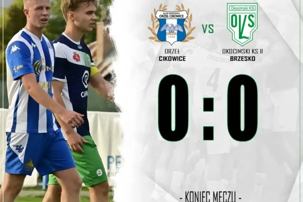 Bezbramkowy remis rezerw Okocimskiego Brzesko z Orłem Cikowice