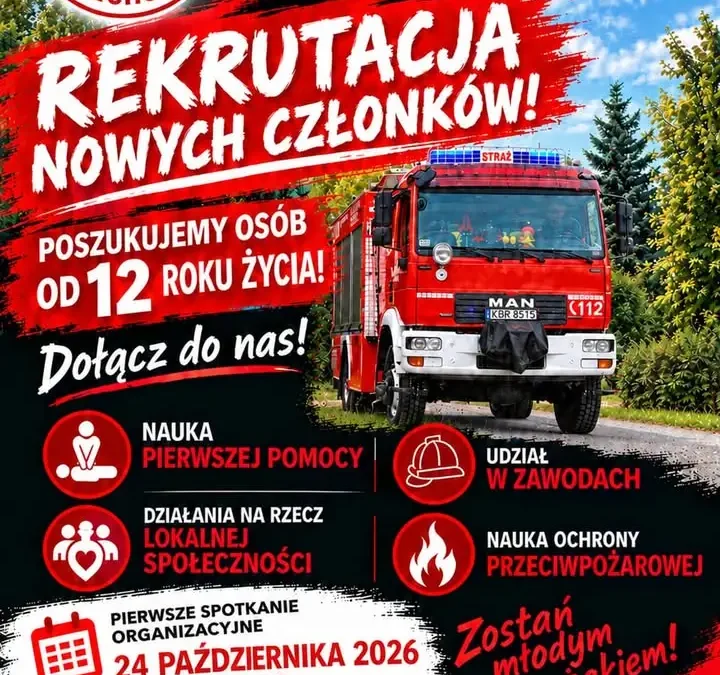 OSP Czchów rekrutuje młodzież do Młodzieżowej Drużyny Pożarniczej