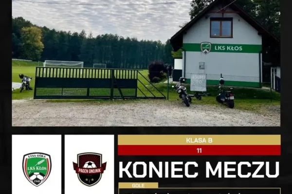 Kłos Łysa Góra nie do zatrzymania – 11. zwycięstwo z rzędu po thrillerze z Pagen II Gnojnik