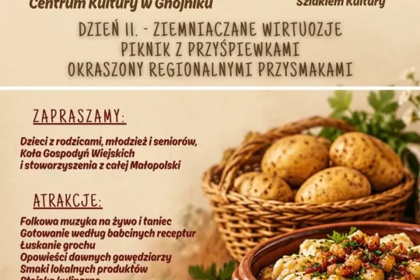 Ziemniaczane Wirtuozy w Gnojniku – piknik z folklorem i regionalnymi smakami