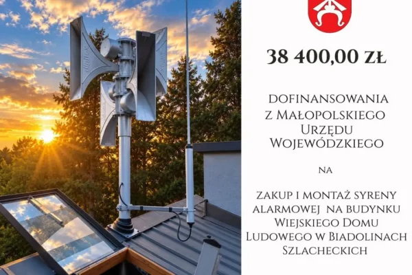 Nowa syrena alarmowa w Biadolinach Szlacheckich – gmina Dębno inwestuje w bezpieczeństwo