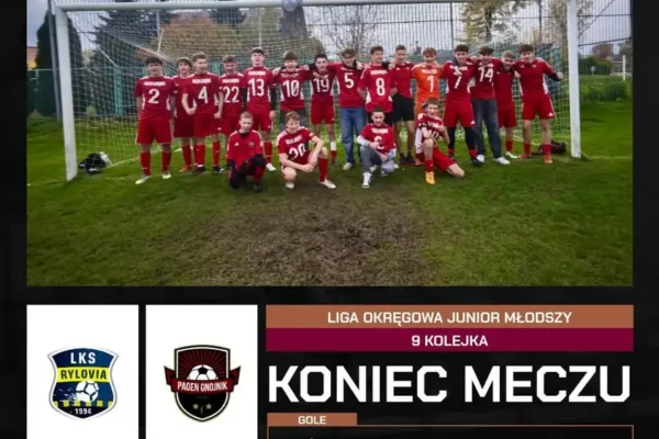 Pagen Gnojnik rozgromił Rylovię Rylowa 8:1 w meczu juniorów młodszych