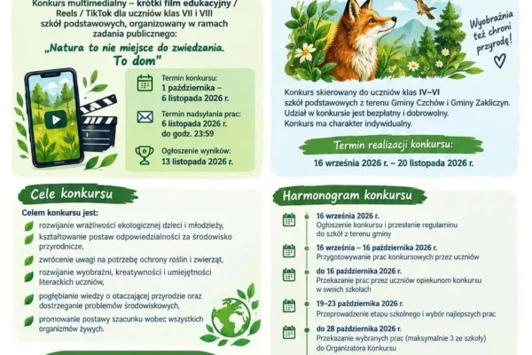 Ekologiczne konkursy dla uczniów z gminy Czchów i Zakliczyn