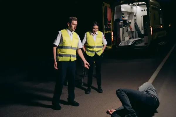 Nocna akcja ratunkowa w Niedzieliskach. Auto dachowało na łuku drogi